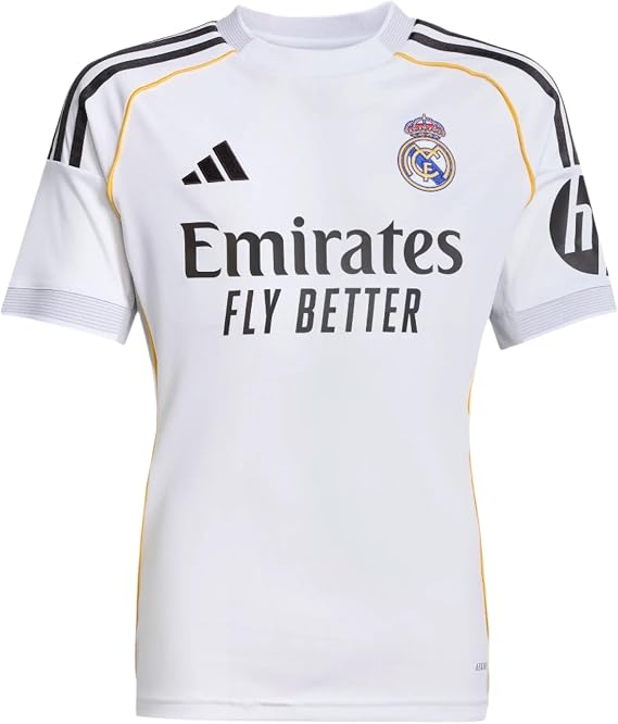 Adidas 2025-26 Real Madrid Youth Stadium Home Soccer Jersey