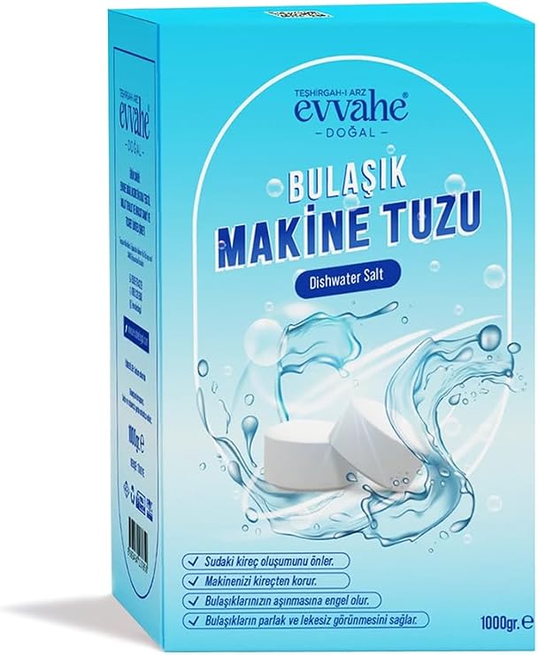 Evvahe Doğal Bulaşık, Makine, Tuzu, (1, Kg)