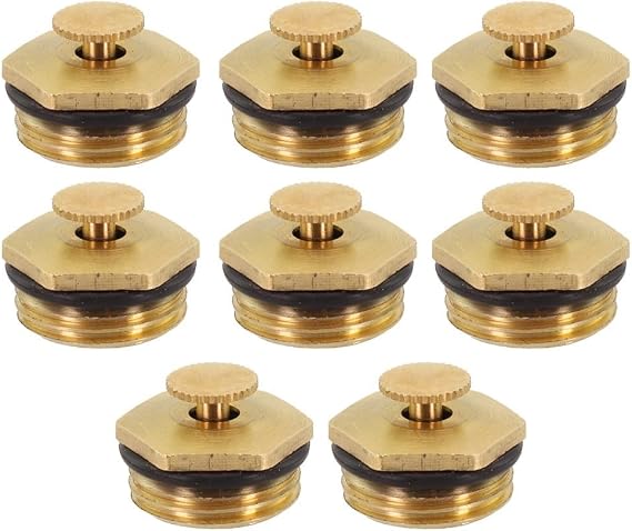 Brass Sprinkler Head 360 Degree Adjustable Garden Nozzle for Irrigation, 8 Pack G1/2 Threaded Brass Mist Sprayer with 6-8m Spray Diameter, Compatible with Most Systems(8pcs)