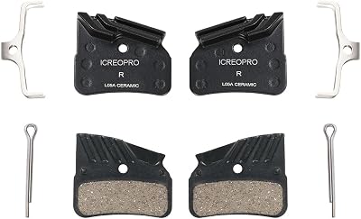Disc Brake Pads with Cooling Fin, 2Pair Bicycle Brake Pads for Shimano BR-M9120, BR-M8120, BR-M7120