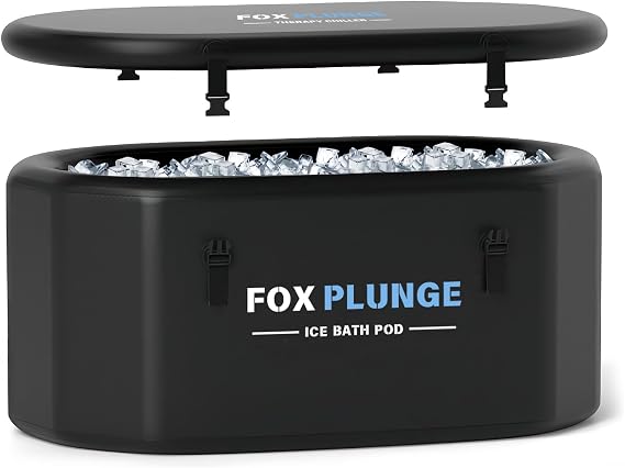 Large XL Cold PlungeTub for Athletes,Inflatable Ice Bath Tub with Lid,Chiller Compatible,Ice Plunge Tub Cold Water Therapy Recovery - 129 Gallons Ice Bath for Home&Outdoor 53"L x 31.5" Wx 25.6"H