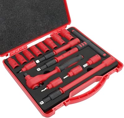 MichaelPro 16-Piece 38 Drive VDE Insulated Tools Set with Sockets, Bits Sockets, Wrenches, Ratchet, Electrical Tools | MP005047