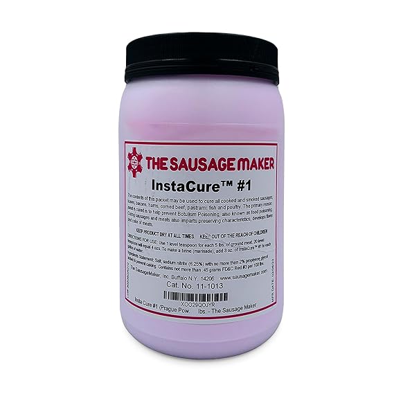 Insta Cure #1, 2 Lb Pink Curing Salt, Prague Powder, Quick Cure For Meat, Sausage, Ham, Bacon, Made In USA - The Sausage Maker