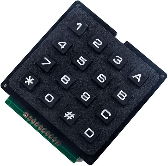 4x4 Matrix Membrane Keypad 16 Key Module Array Switch | DIYmalls 4x4 Matrix Membrane Keypad 16 Key Keyboard Module Array Switch for Arduino ESP32 Development Board