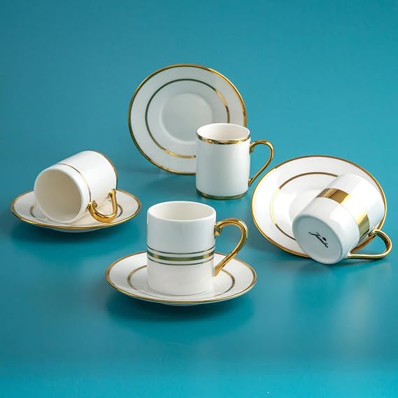 Jumbo Luces Gold Set of 4 Coffee Cups