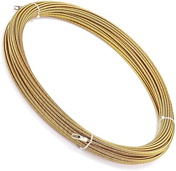 Fish Tape Wire Puller 3mm Metal Guide Device Nylon Electric Cable Push Pullers 5 To 30 Meter Fish Tape Wire Golden Wall Thread Lead Wire Puller Electrical Fish Tape (10M)