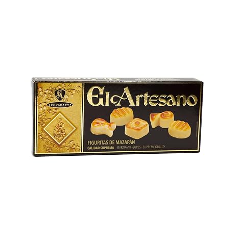 El Artesano - Traditional Marzipan Figures - Made with Spanish Almonds 100g Delicate Candy for Coffee Break and as a Special Gift