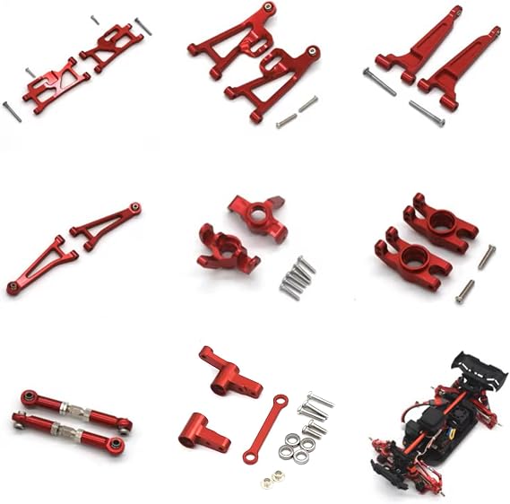Metal Replacement Accessories for Hyper Go H14bm Mjx 14210 14209,1/14 Brushless Rc Cars Aluminum Upgrade Spare Part (Upgrade kit 2)