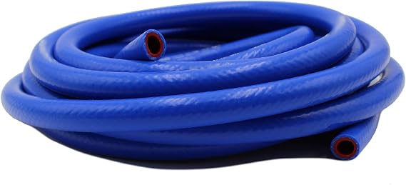 5/8" ID High Temp Reinforced Silicone Heater Hose 25 feet roll, Max Temperature Rating: 350F, Bend Radius: 1-1/2"
