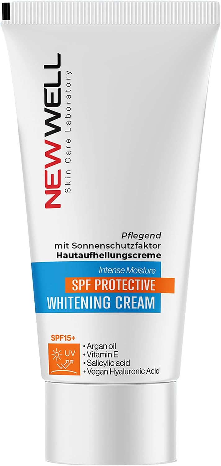 New Well Nourishing SPF Protected Skin Whitening Cream | Argan Oil, Vitamin E, Salicylic Acid Containing Whitening Cream 50 ml