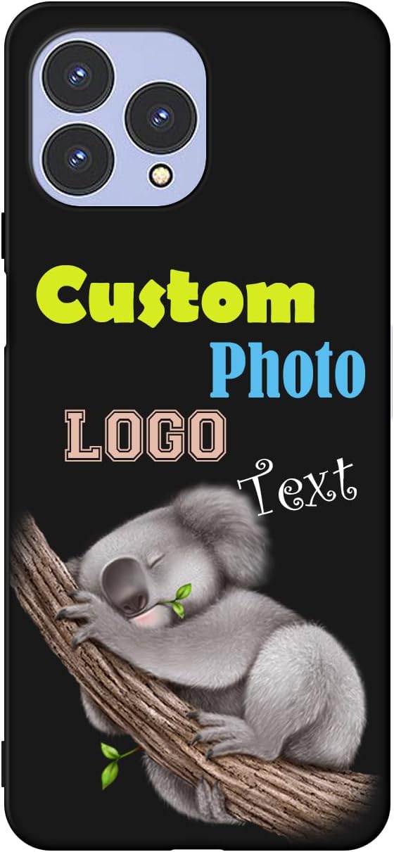Customized Design for Cubot P80 Power Case, Custom Liquid Silicone Cover, Full Body Shockproof Protective Cover, Personalize Soft Microfiber Lining Slim Thin Phone Case, Black