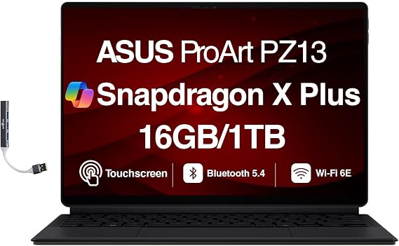 ASUS ProArt PZ13 2-in-1 AI Laptop 13.3" Touch OLED 3K Detachable Display
