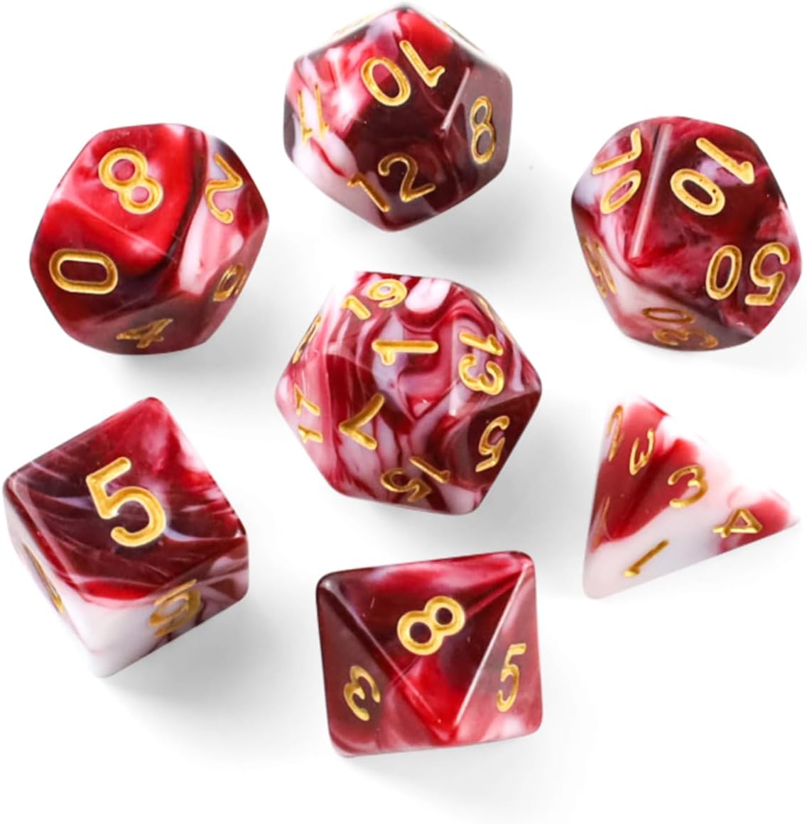 DND Dice Polyhedral Dice Set Polyhedral Dice Set for MTG Dungeon and Dragons Game Dice RPG Role Playing Table Games D&D D20 D12 D10 D8 D6 D4 7-Piece Set