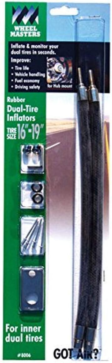 Wheel Masters 8006 2 Ply Rubber Hub Mount - 2 Hose Kit for 16"- 19.5" Inner Dual Wheels