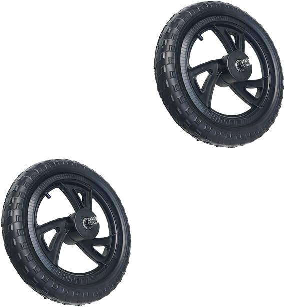 2 Pieces Balance Bike Wheel Set Non Inflatable Nylon Bicycle Wheels Lightweight Easy Install Quiet Suitable Girls Riding Training O, Triangular Wheel Hub