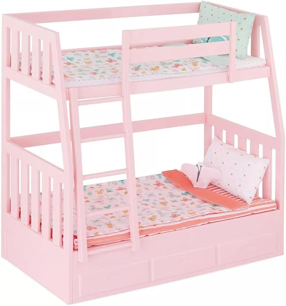 Our Generation Bunk Beds for 18 Dolls Pink Dream Bunks