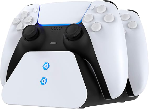 Duo Charging Station Dock for PS5 - Charge 2 x PlayStation DualSense Controllers - 6 x Swappable Faceplates