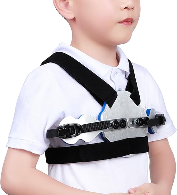 Pectus Carinatum Brace for Kids, Adjustable Chest Support for Pigeon Chest, Comfortable Orthotic Device for Daily Use