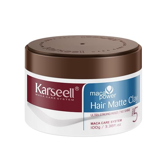Karseell Hair Clay for Men, Matte Finish with Strong Hold | PremiumHair Styling Clay, Add Volume & Texture, for All Hair Types, 3.4 Ounces