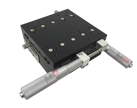 XY Linear Stage, MPositioning T125XY-50R Precision Manual XY Translation Stage 50 mm Travel in 2-Axis 125 x 125 mm Platform Table