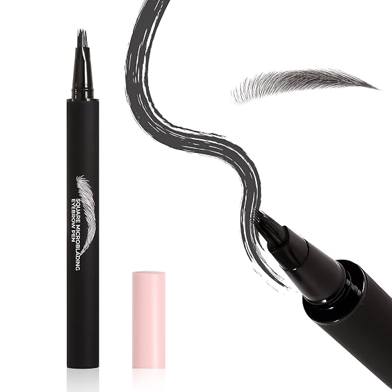 Boobeen Waterproof Eyebrow Pencil, Microblading Eyebrow Pencil, Liquid Brow Pen, Long- Lasting, Thick & Smooth, Create Natural Hair-Like Brows