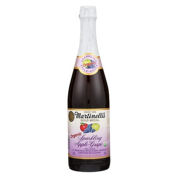 Martinelli's Organic Sparkling Apple Grape 25.4 Fl Ounce