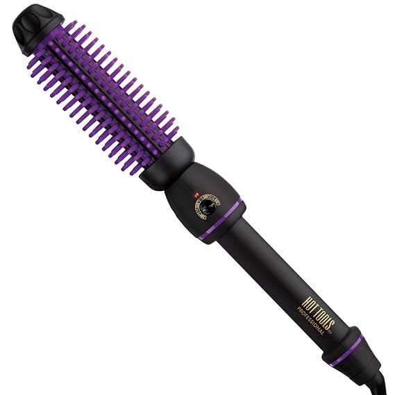 Hot Tools Pro Artist Heated Silicone Bristle Brush Styler | Helps create Volume ness (1 in), 1146