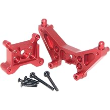 Shock Tower Compatible with 1/14 MJX Hyper Go 14301 14302 RC Car Front and Rear Shock Tower Metal Upgrade Parts(Red)
