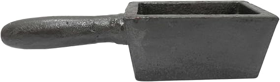 40 oz Troy Ounce Loaf Cast Iron Ingot Mold for Melting Casting Refining Gold Silver Copper Aluminum Brass Precious Metals