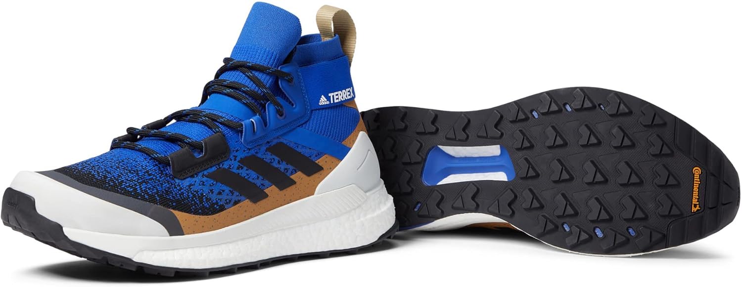 adidas Mens Terrex Free Hiker Primeblue Hiking Shoes, Core BlackCore BlackBold Blue - 12.5