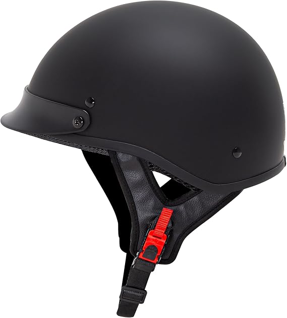 CARTMAN Matte Black Half Helmet Large, DOT Approved Scooter ATV UTV