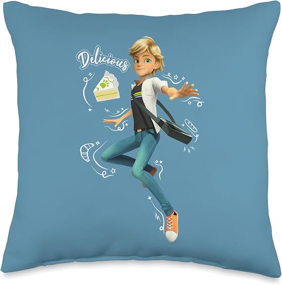 Miraculous Ladybug Adrien Bakery Throw Pillow