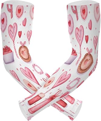 CEBUGI Sweets Candies Sun Protection Cooling Arm Sleeves Compression Sleeves for Men Women Youth