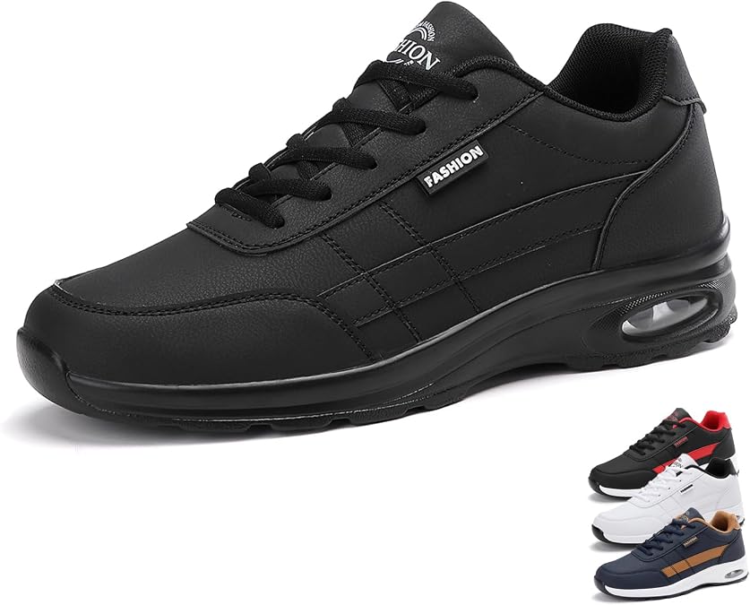 Lymphvity Men Kilboot Orthopedic Shoes Lace-Up Sneakers,Extended Width Foot and Heel Comfortable Breathable Anti-Slip Low Top Walking Shoes