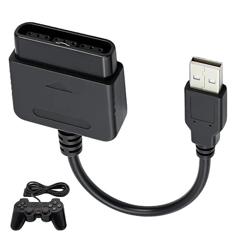 PS2 Controller to USB Controller Adapter Converter Cable