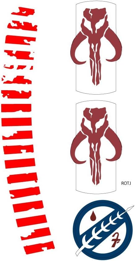 ROTJ -Boba Fett Chest Shoulder & Helmet Decals Accurate