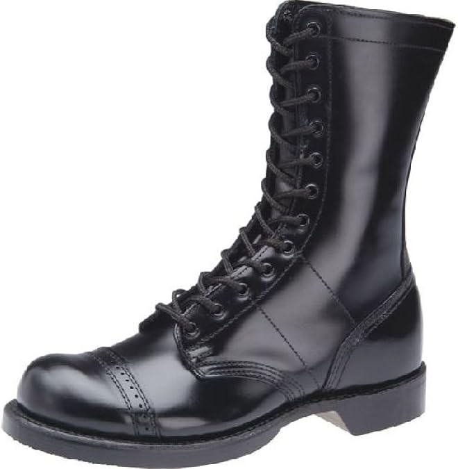 Corcoran 10" Original Unlined Jump Boot for Men - Soft Toe Leather Lace Up Military Style Boot, Black - 12.5 E
