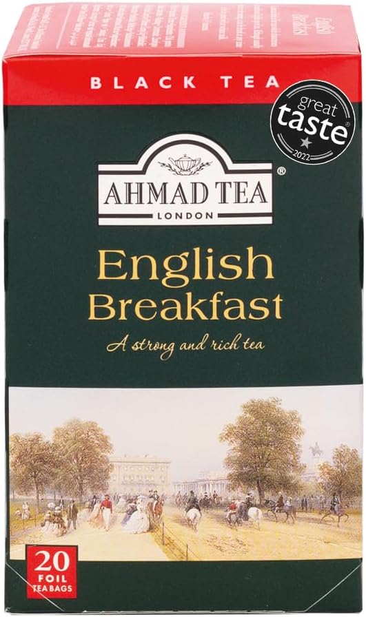 Ahmad Tea Black Tea | English Breakfast Tea | 20 Teabag Sachets | 1 Pack