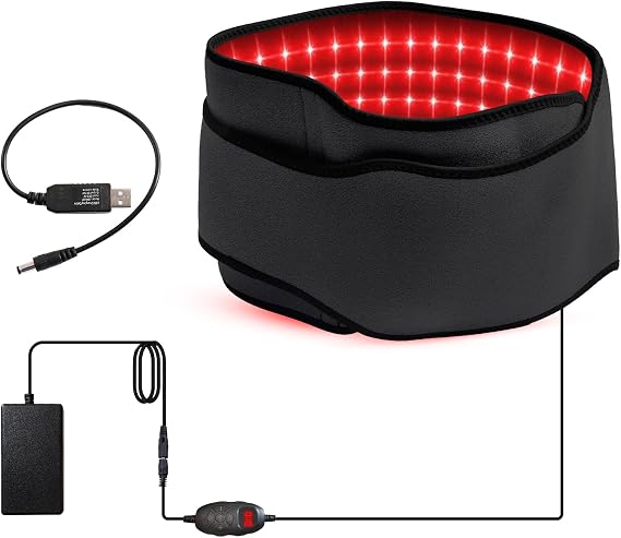 Red Light Belt with 6 Time Settings, 5 Light Modes, 105pcs LED 660nm