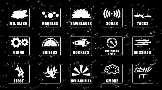 Novelty Stickers for Car or Truck Unused Button,Car Decal Switch Labels Sticker,Control Dash Button Stickers,Car Interior Stickers and Decals(15 Patterns,1PC) White