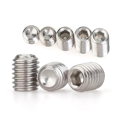 12-13 x 12 4 Pcs Set Screws, Headless Concave End, Grub Screws with Internal Hex Drive, 304 Stainless Steel, SAE Thread, for Bathroom Fixtures, Towel Racks, Light Fixtures