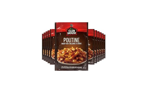 Club House Poutine Gravy Mix 42g/1.5 oz., (12 Pack) (Imported from Canada)