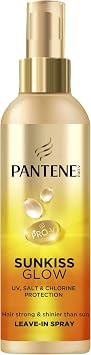 Pantene Pro-V Sunkiss Glow Hair Spray 200ml. Helps Protect Against UVA, UVB, Salt and Chlorine, Lightweight Nourishing and Detangling Spray for Strong and Shiny Hair