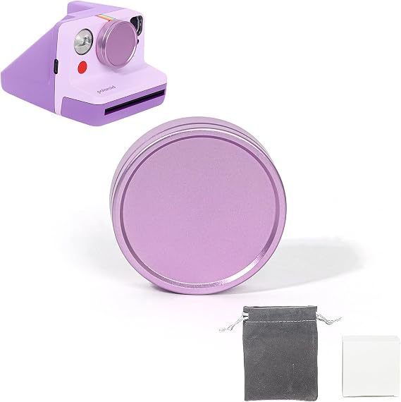Lens Cap for Polaroid Now 3rd/Now+ Gen 2nd/3rd, Aluminum Alloy Lens Cover for Now 3rd/Now+ 2nd/3rd Instant Camera, Dust-Proof & Scratch-Resistant - Purple
