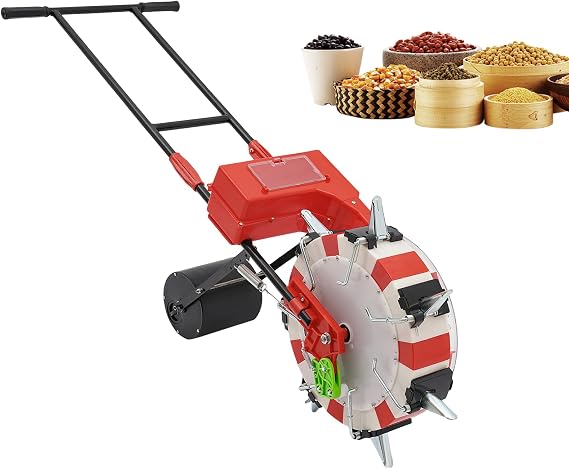 Manual Seeder Hand-Push Garden Seeder, 7 Nozzles Planter Roller Seeding, Multi-Function Precision Garden Seeder, Planter Seeder for Maize, Soybean, Peanut, Mung Bean, Cotton