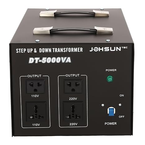 5000W Voltage Power Converter Voltage Converter Transformer, Step Up Step Down Power Converter, Converts 220V to 110V and 110V to 220V - Fuse Protected 110V220V (USA Stock) (DT5000)