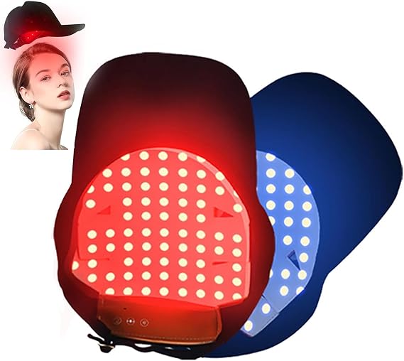 Red Light Therapy Cap for Hair Regrowth, 630nm 650nm 470nm Red and Blue Light, 4 Mode, Vibration Massage, 70pcsLEDs, for Hair Loss Promote Hair Fast Regrow Care Cap for Men and Women