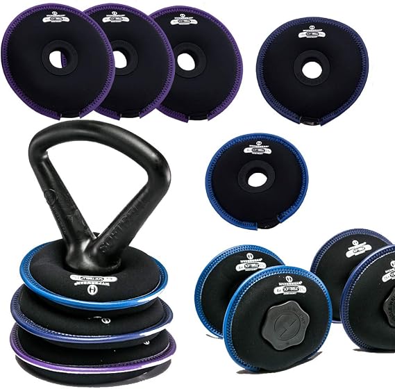 Hyperwear SoftBell Adjustable Weight System Modular Home Gym Set Converts to Dumbbells, Kettlebells & Plates, Quiet Soft Weights (320 lb or 2050 lb Sets)