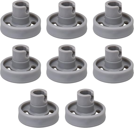 WD12X10231 Dishwasher Lower Rack Wheel And Stud Replacement for GE,Replaces 1263942 AP3994981 PS1481883 Pack of 8