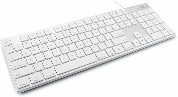 iHome Full Size Mac Keyboard - Apple IOS Mac iMac Windows Desktop PC Laptop - Wired